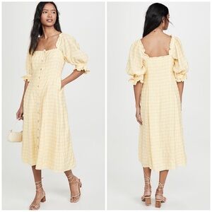 Anthropologie butter yellow capulet haddies dress